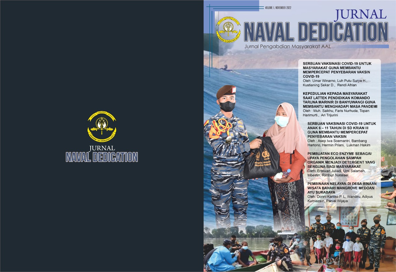 					View Vol. 3 No. 1 (2024): Jurnal Naval Dedication : Jurnal Pengabdian Masyarakat AAL
				